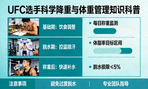 UFC选手科学降重与体重管理知识科普